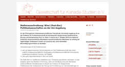 Desktop Screenshot of kanada-studien.org